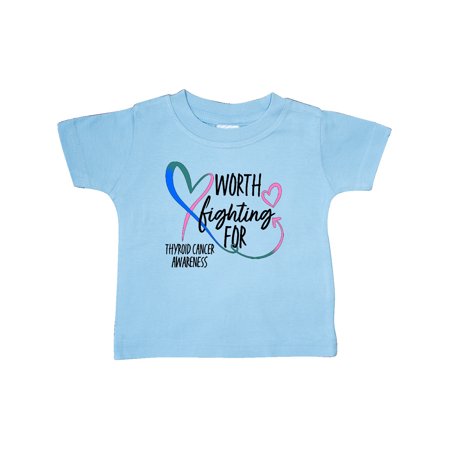 Inktastic Thyroid Cancer Awareness Pink Blue Teal Heart Ribbon Gift Baby Boy or Baby Girl T-Shirt
Inktastic Thyroid Cancer Awareness Pink Blue Teal Heart Ribbon Gift Baby Boy or Baby Girl T-Shirt