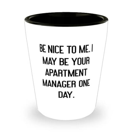 Be Nice to Me. I May Be Your Apartment Manager. Shot Glass Apartment manager Present From Team Leader Beautiful Ceramic Cup For Coworkers
Be Nice to Me. I May Be Your Apartment Manager. Shot Glass Apartment manager Present From Team Leader Beautiful Ceramic Cup For Coworkers
