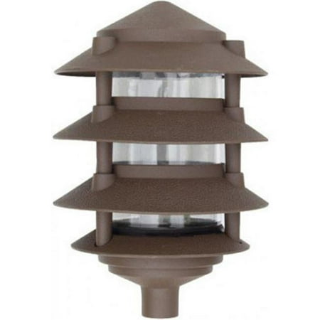 6 x 0.5 in. 13W & 120V S13-GU24 Four Tier Pagoda Light - Bronze