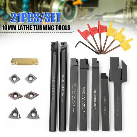 Dheera 1 Set 10mm Shank Lathe Turning Tool Holder Durable with Carbide Inserts Wrenches
Dheera 1 Set 10mm Shank Lathe Turning Tool Holder Durable with Carbide Inserts Wrenches