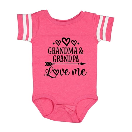 Inktastic Grandma Grandpa Love Me Arrow Gift Baby Boy or Baby Girl Bodysuit