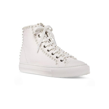 Stuart Weitzman Womens Ollie Beaded Lace-up Casual and Fashion Sneakers