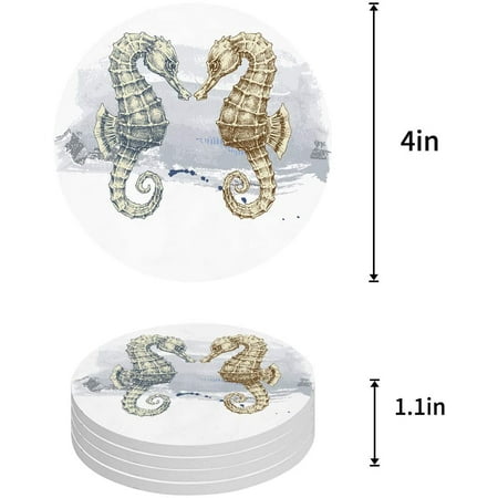ZHANZZK Seahorse Set of 8 Round Coaster for Drinks Absorbent Ceramic Stone Coasters Cup Mat with Cork Base for Home Kitchen Room Coffee Table Bar Decor
ZHANZZK Seahorse Set of 8 Round Coaster for Drinks Absorbent Ceramic Stone Coasters Cup Mat with Cork Base for Home Kitchen Room Coffee Table Bar Decor