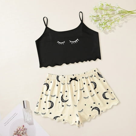 Miayilima Pajama Sets For Women E Printing Sleepwear Set Pajamas Sleeveless Cami Shorts Lingerie Slim Sleepwear Set Size XXL
Miayilima Pajama Sets For Women E Printing Sleepwear Set Pajamas Sleeveless Cami Shorts Lingerie Slim Sleepwear Set Size XXL