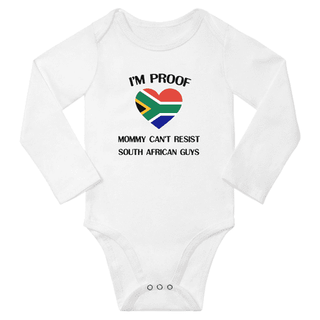 I m Proof Mommy Can t Resist South African Guys Baby Long Sleeve Bodysuit Outfits (White 6 Months)
I m Proof Mommy Can t Resist South African Guys Baby Long Sleeve Bodysuit Outfits (White 6 Months)