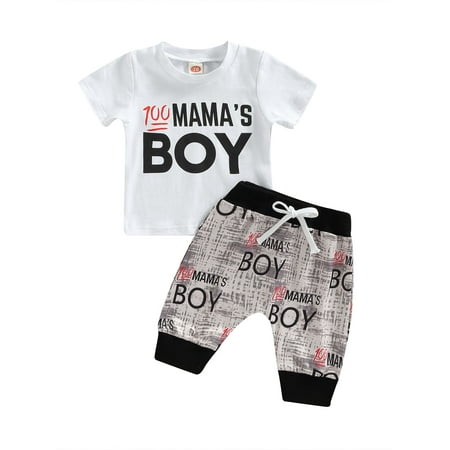 Sunisery Infant Baby Boys 2Pcs Outfits Letter Print Short Sleeve T-Shirts Tops + Elastic Waist Long Pants Sets White 0-6 Months
Sunisery Infant Baby Boys 2Pcs Outfits Letter Print Short Sleeve T-Shirts Tops + Elastic Waist Long Pants Sets White 0-6 Months