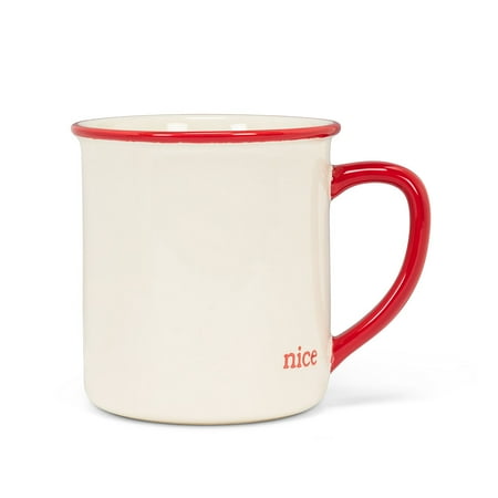 Set of 6 Naughty/Nice Small Text Mug