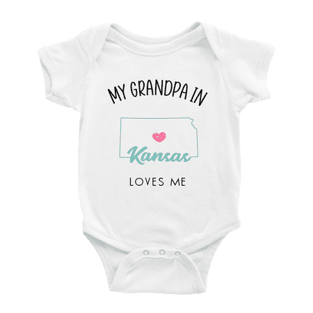 My Grandpa In Kansas Loves Me Baby Clothing For Boy Girl Bodysuits 6-12 Months
My Grandpa In Kansas Loves Me Baby Clothing For Boy Girl Bodysuits 6-12 Months