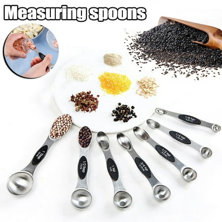 New Cooking Tools 7 Pack Stainless Steel Measuring Spoon Set Magnetic Nesting Dual Sided Spoon for Liquid and Dry Food Cooking Accessory-7pcs
New Cooking Tools 7 Pack Stainless Steel Measuring Spoon Set Magnetic Nesting Dual Sided Spoon for Liquid and Dry Food Cooking Accessory-7pcs
