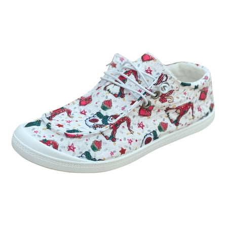 Luiyenes Womens Shoes Fashion Breathable Cloth Shoes Christmas Print Lace Up Flat Casual Shoes
Luiyenes Womens Shoes Fashion Breathable Cloth Shoes Christmas Print Lace Up Flat Casual Shoes