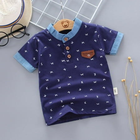 Utoimkio Clearance Toddler Baby Boy Short Sleeve Button Down Shirt Letter Print Crewneck Tee Tops Summer Gentleman Clothes 0-5 Years
Utoimkio Clearance Toddler Baby Boy Short Sleeve Button Down Shirt Letter Print Crewneck Tee Tops Summer Gentleman Clothes 0-5 Years