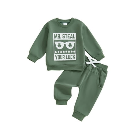 Baby Toddler Boys Pants Clothing Set 0 6 12 18 24 Months 2T 3T Long Sleeve Crew Neck Letters Print Sweatshirt with Elastic Waist Sweatpants Infant Outfits
Baby Toddler Boys Pants Clothing Set 0 6 12 18 24 Months 2T 3T Long Sleeve Crew Neck Letters Print Sweatshirt with Elastic Waist Sweatpants Infant Outfits