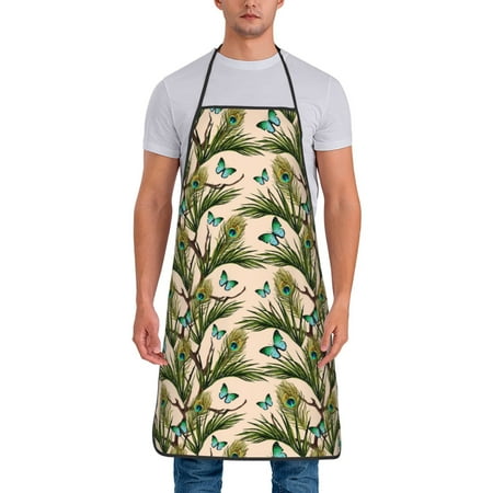 Xecao Butterflies And Peacock Feathers Print Funny BBQ Chef Aprons for Men Women Adjustable Kitchen Cooking Aprons with Pocket Waterproof Oil Proof No Pilling Fading
Xecao Butterflies And Peacock Feathers Print Funny BBQ Chef Aprons for Men Women Adjustable Kitchen Cooking Aprons with Pocket Waterproof Oil Proof No Pilling Fading