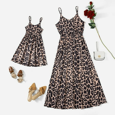 Leopard Print Adjustible Spaghetti Strap Dress for Mommy and Me Mother and Daughter Matching Dresses Outfits
Leopard Print Adjustible Spaghetti Strap Dress for Mommy and Me Mother and Daughter Matching Dresses Outfits