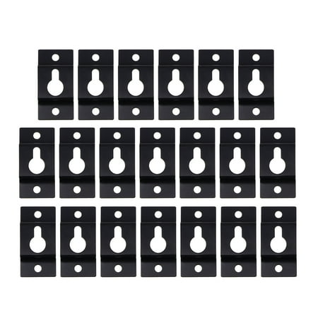 Tinksky 20pcs Iron Keyhole Speaker Hangers Heavy Duty Shelf Brackets Picture Frame Hooks