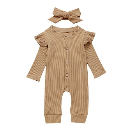 TAIAOJING Baby Romper Boys Girls Long Sleeve Solid Jumpsuit+Headband Sets One Piece Outfits 6-12 Months
TAIAOJING Baby Romper Boys Girls Long Sleeve Solid Jumpsuit+Headband Sets One Piece Outfits 6-12 Months