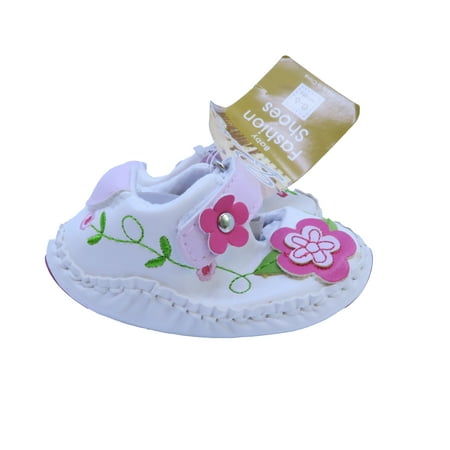 Pre-owned Baby Girls White | Pink Shoes size: 0-6 Months