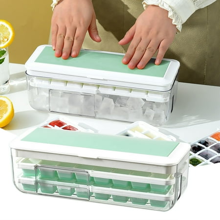 WEPRO Freezer Ice Cube Tray With Lid And Storage Box Easy Release 48 Pieces Large Single Layer Silicone Ice Cube Tray With Splash Release Lid Container Scoop Square Silicone Ice
WEPRO Freezer Ice Cube Tray With Lid And Storage Box Easy Release 48 Pieces Large Single Layer Silicone Ice Cube Tray With Splash Release Lid Container Scoop Square Silicone Ice
