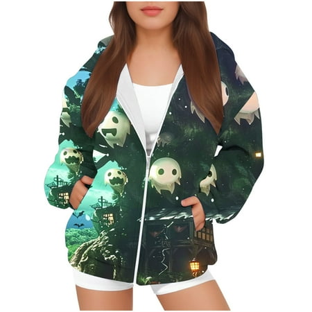 DOSUKRAI Kids Zipper Hoodies Halloween Ghost Print Jacket with Pocket Dressy Casual Long Sleeve Coat Fall for Boys Girls Fashion Fall Winter Lightning Deals of Today Green 13 Years
DOSUKRAI Kids Zipper Hoodies Halloween Ghost Print Jacket with Pocket Dressy Casual Long Sleeve Coat Fall for Boys Girls Fashion Fall Winter Lightning Deals of Today Green 13 Years