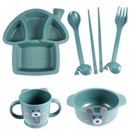 1 Set of 6Pcs Child Compartment Dinner Plate Set Food Container Tableware (Dark Green 1Pc Dinner Plate 1Pc Bowl 1Pc Cup 1Pc Spoo
1 Set of 6Pcs Child Compartment Dinner Plate Set Food Container Tableware (Dark Green 1Pc Dinner Plate 1Pc Bowl 1Pc Cup 1Pc Spoo