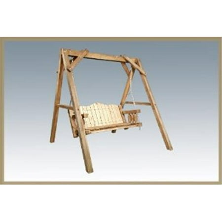 Homestead Collection Lawn Swing with A Frame Exterior Stain
