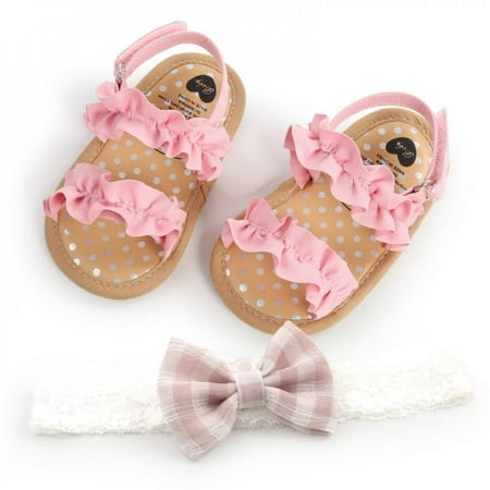 Promotion!2Pcs Baby Girls Fashion Sandals Summer Soft Sole Flat breathable Princess Shoes Non-slip First Walkers+Bow-Tie Headband 0-24M
Promotion!2Pcs Baby Girls Fashion Sandals Summer Soft Sole Flat breathable Princess Shoes Non-slip First Walkers+Bow-Tie Headband 0-24M
