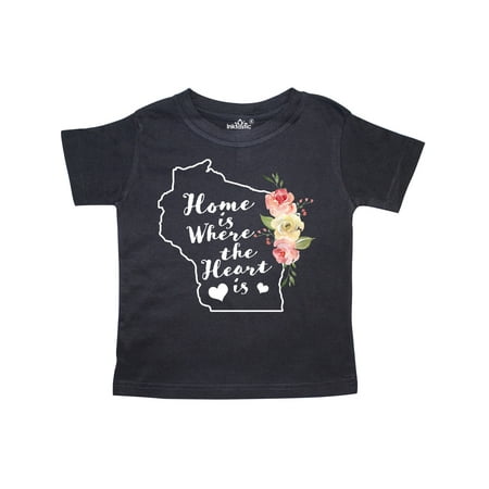 Inktastic Wisconsin Home is Where The Heart is with Watercolor Floral Gift Toddler Toddler Girl T-Shirt
Inktastic Wisconsin Home is Where The Heart is with Watercolor Floral Gift Toddler Toddler Girl T-Shirt