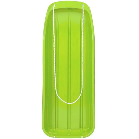 Best Choice Products 48in Kids Outdoor Plastic Sport Toboggan Winter Snow Sled Board Toy w/ Pull Rope - Light Green
