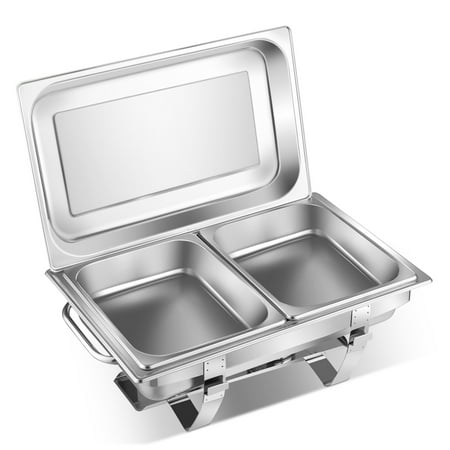 Topbuy Chafing Dish Stainless Steel Rectangular Chafer Buffet Set with 2 Half Size Pan
Topbuy Chafing Dish Stainless Steel Rectangular Chafer Buffet Set with 2 Half Size Pan