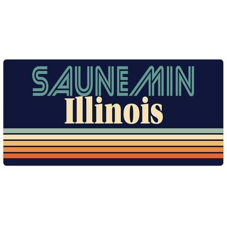 Saunemin Illinois 5 x 2.5-Inch Fridge Magnet Retro Design