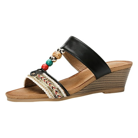 Quealent Adult Women Sandal Casual Sandals with Heels for Women Fashion Women Shoes Clear Platform Casual Ladies Slippers Shoes Women Sandals Heel Black 7
Quealent Adult Women Sandal Casual Sandals with Heels for Women Fashion Women Shoes Clear Platform Casual Ladies Slippers Shoes Women Sandals Heel Black 7