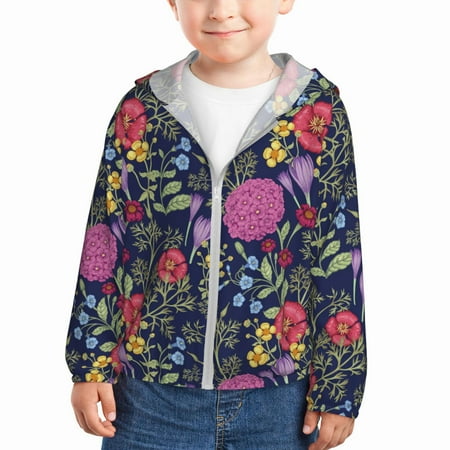 Rash Guard for Boys Girls - Floral Pattern A Lightweight Long Sleeve Sun Protection Jacket Hooded Cooling Swim Shirt with Zipper for Toddler Kids Children
Rash Guard for Boys Girls - Floral Pattern A Lightweight Long Sleeve Sun Protection Jacket Hooded Cooling Swim Shirt with Zipper for Toddler Kids Children