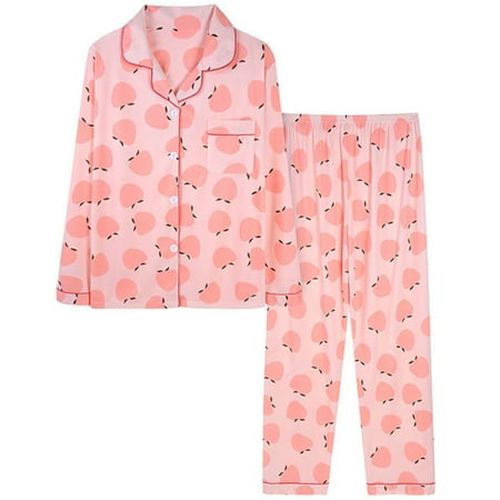 Women Fall Pajamas Set 2 Piece Long Sleeve Sleepwear Colorful Dot Striped Pattern Lapel Button Down Shirts and Pants
Women Fall Pajamas Set 2 Piece Long Sleeve Sleepwear Colorful Dot Striped Pattern Lapel Button Down Shirts and Pants