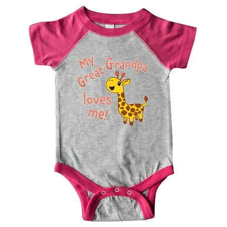 Inktastic My Great Grandpa Loves me- cute giraffe Gift Baby Boy or Baby Girl Bodysuit
Inktastic My Great Grandpa Loves me- cute giraffe Gift Baby Boy or Baby Girl Bodysuit