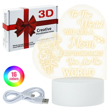 Acrylic Night Light with Plastic Base Unique LED Lamp Engraved Sayings USB Powered Heart-Shaped Touch Control Mothers Day Gifts for Mother
Acrylic Night Light with Plastic Base Unique LED Lamp Engraved Sayings USB Powered Heart-Shaped Touch Control Mothers Day Gifts for Mother