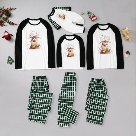 Christmas Pajamas for Family Holidays Family Matching Sleepwear Cute Elk Plaid Print Festival Party Soft Pajama Long Sleeve Pj Set
Christmas Pajamas for Family Holidays Family Matching Sleepwear Cute Elk Plaid Print Festival Party Soft Pajama Long Sleeve Pj Set