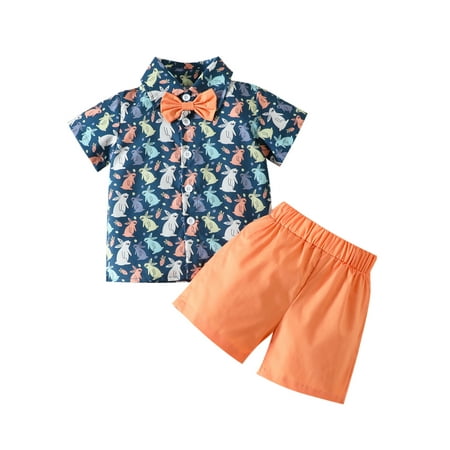 2Pcs Toddler Baby Boy Gentleman Outfits Short Sleeve Shirt Top Shorts Easter/Independence Day Set
2Pcs Toddler Baby Boy Gentleman Outfits Short Sleeve Shirt Top Shorts Easter/Independence Day Set