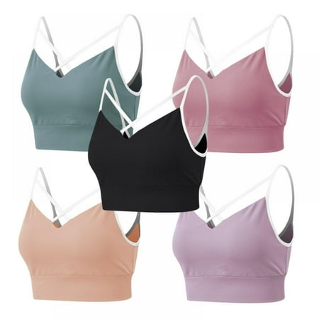 4pcs Sports Bra for Women Padded Medium Support Criss Cross Strappy Bras Seamless High Impact Yoga Exercise Athletic Bras
4pcs Sports Bra for Women Padded Medium Support Criss Cross Strappy Bras Seamless High Impact Yoga Exercise Athletic Bras