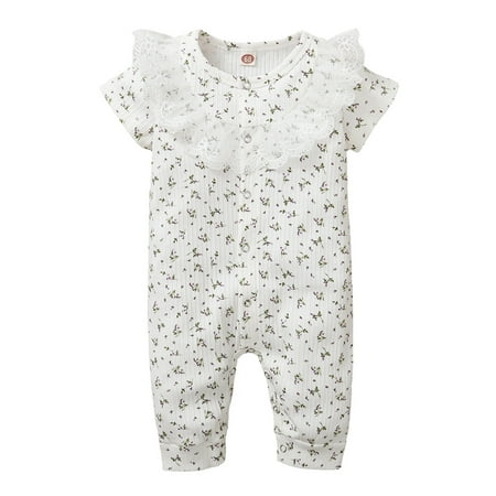 Baby Girl Boy Outfit Sleeve Romper Girl Jumpsuit Lace Floral Short Clothes Ribbed Girls Outfits For 18-24 Months
Baby Girl Boy Outfit Sleeve Romper Girl Jumpsuit Lace Floral Short Clothes Ribbed Girls Outfits For 18-24 Months
