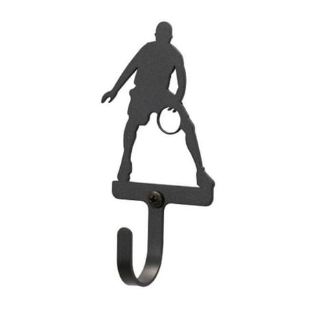 Village Wrought Iron WH-179-S Basketball Player Wall Hook Small - Black
