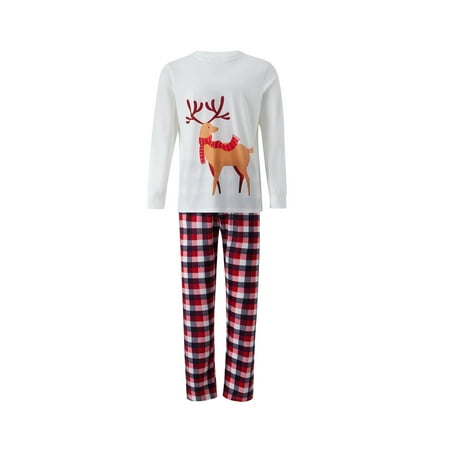 hirigin Christmas Matching Family Pajamas Elk Print Pullover + Plaid Pants Solid Color Dog Clothes + Triangular Scarf Jumpsuit
hirigin Christmas Matching Family Pajamas Elk Print Pullover + Plaid Pants Solid Color Dog Clothes + Triangular Scarf Jumpsuit