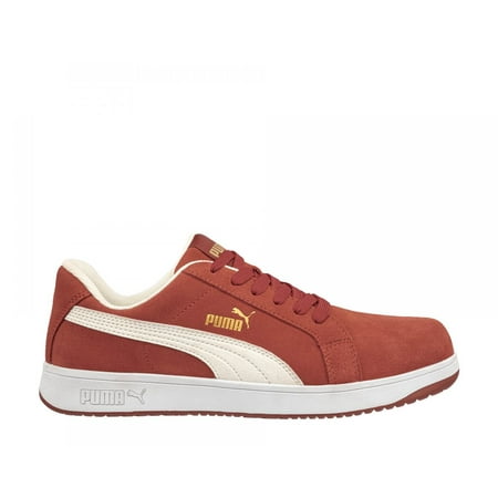 PUMA Safety Men s Iconic Low Composite Toe EH Work Shoes Red Suede - 640045