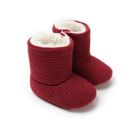 Winter Infant Knitted Snow Boots Baby Boy Girl Shoes Soft Sole Solid First Walker Plush Lined Prewalker Fleece Boots 0-18M
Winter Infant Knitted Snow Boots Baby Boy Girl Shoes Soft Sole Solid First Walker Plush Lined Prewalker Fleece Boots 0-18M