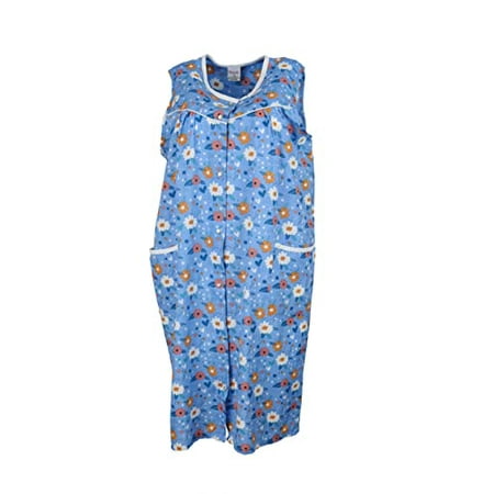 Sindrella Women s Sleeveless Cotton Blend Snap Front Duster Robe with Pocket-Blue Floral Hearts-Medium
Sindrella Women s Sleeveless Cotton Blend Snap Front Duster Robe with Pocket-Blue Floral Hearts-Medium