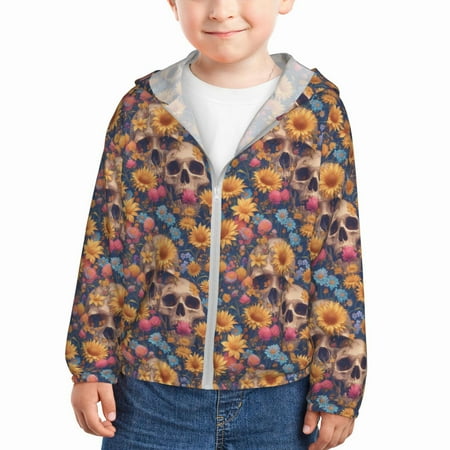 Sun Hoodie for Kids Skull daisy colorful Long Sleeve Swim Fishing Shirts Sun Protection Zip Up Jacket Clothing Athletic Hoodie
Sun Hoodie for Kids Skull daisy colorful Long Sleeve Swim Fishing Shirts Sun Protection Zip Up Jacket Clothing Athletic Hoodie