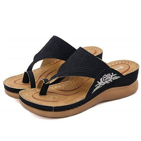 Embroidery Orthopedic Comfy Flip Flop Sandals for Women 3-arch Support Reduces Pain Outdoor Use
Embroidery Orthopedic Comfy Flip Flop Sandals for Women 3-arch Support Reduces Pain Outdoor Use