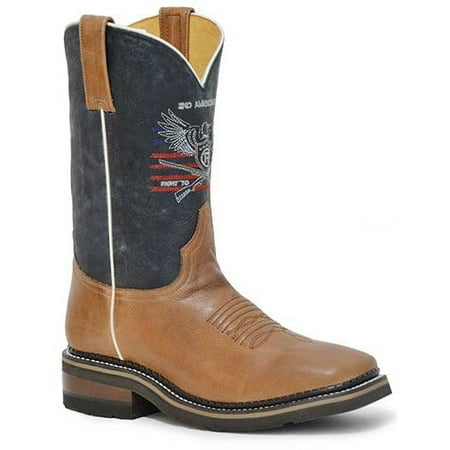Men s Roper The 2nd Amendment Leather Boots Handcrafted Tan