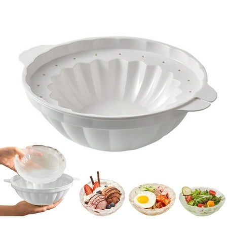 EUBUY Ice Bowl Container Mold Large Capacity Round Ice Cream Bowl Tray DIY Silicone Ice Cube Mold White L
EUBUY Ice Bowl Container Mold Large Capacity Round Ice Cream Bowl Tray DIY Silicone Ice Cube Mold White L