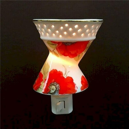 Mr. MJs HO-HNL413BL Poppies on A Twist Shaped Night Light