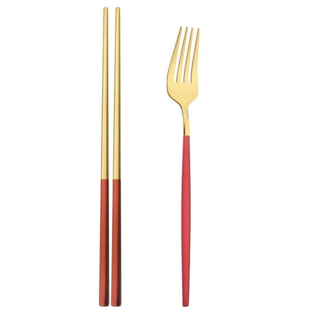 Drmfiy 2Pcs Western Silverware Stainless Steel Set New Cutlery Dinner Fork Chopsticks Dinnerware Set Kit Tableware Set
Drmfiy 2Pcs Western Silverware Stainless Steel Set New Cutlery Dinner Fork Chopsticks Dinnerware Set Kit Tableware Set